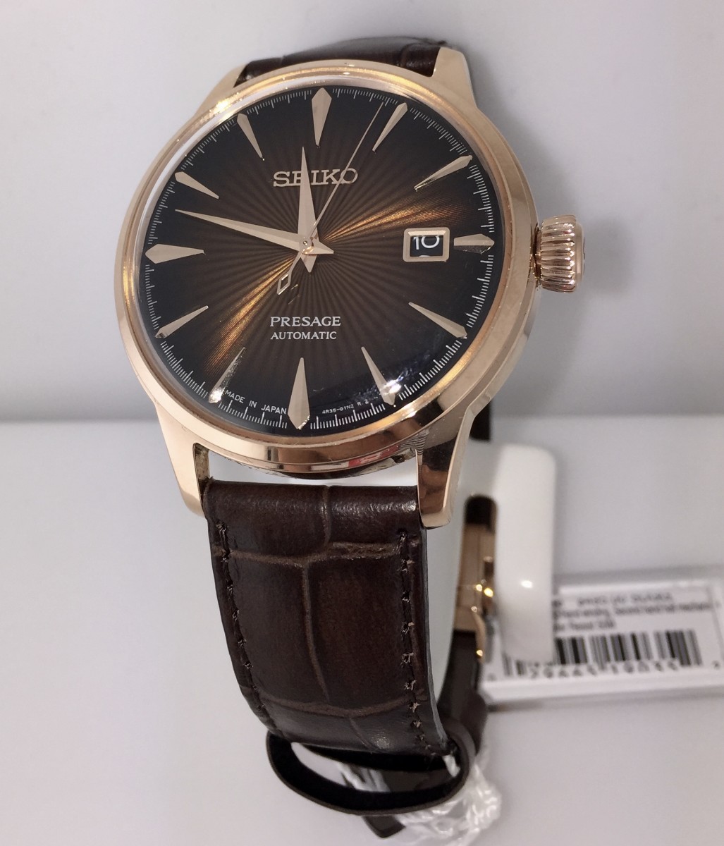 Seiko Men's Automatic Presage Brown Leather Strap Watch Reviews All Watches  Jewelry Watches Macy's 